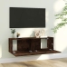 Mueble de TV madera contrachapada roble ahumado 100x30x30 cm