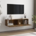 Mueble de pared TV contrachapado roble ahumado 120x30x30 cm