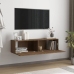 Mueble pared TV madera contrachapada roble marrón 120x30x30 cm