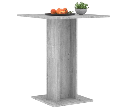 Mesa de bistró madera contrachapada gris Sonoma 60x60x75 cm