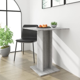 Mesa de bistró madera contrachapada gris Sonoma 60x60x75 cm