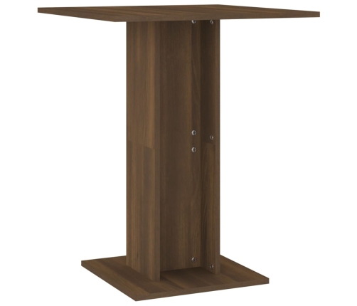 Mesa de bistró madera contrachapada roble marrón 60x60x75 cm