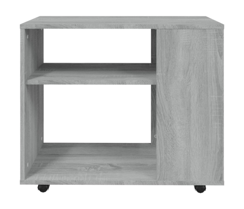 vidaXL Mesa auxiliar madera contrachapada gris Sonoma 70x35x55 cm