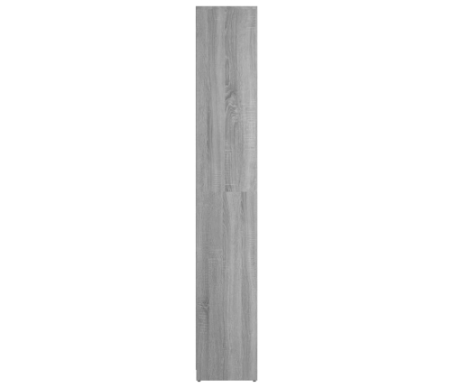 Armario de baño madera contrachapada gris Sonoma 30x30x183,5 cm