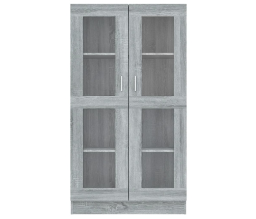 Vitrina madera contrachapada gris Sonoma 82,5x30,5x150 cm