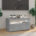 Mueble de TV con luces LED gris Sonoma 75x35x40 cm