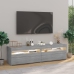 Mueble de TV con luces LED 2 uds gris Sonoma 75x35x40 cm