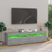 Mueble de TV con luces LED 2 uds gris Sonoma 75x35x40 cm