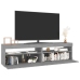 Mueble de TV con luces LED 2 uds gris Sonoma 75x35x40 cm