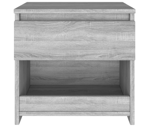 Mesita de noche de madera contrachapada gris Sonoma 40x30x39cm