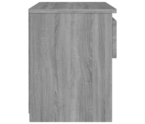 Mesita de noche de madera contrachapada gris Sonoma 40x30x39cm