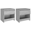 Mesitas noche 2 uds madera contrachapada gris Sonoma 40x30x39cm