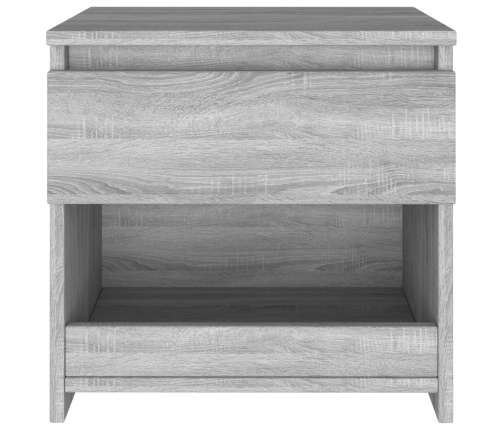 Mesitas noche 2 uds madera contrachapada gris Sonoma 40x30x39cm