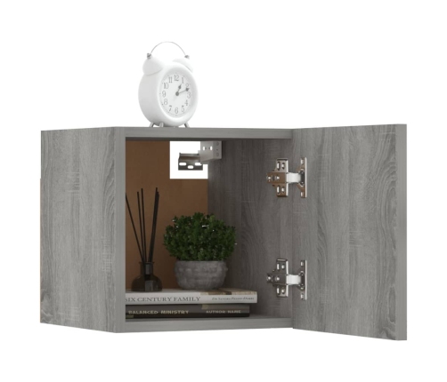 Muebles para TV de pared 2 uds gris Sonoma 30,5x30x30 cm