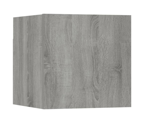 Muebles para TV de pared 2 uds gris Sonoma 30,5x30x30 cm