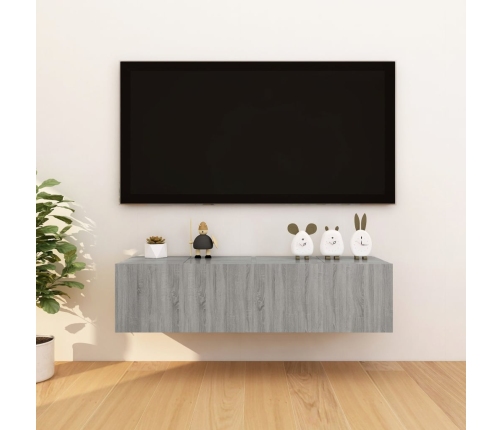 Muebles para TV de pared 4 uds gris Sonoma 30,5x30x30 cm