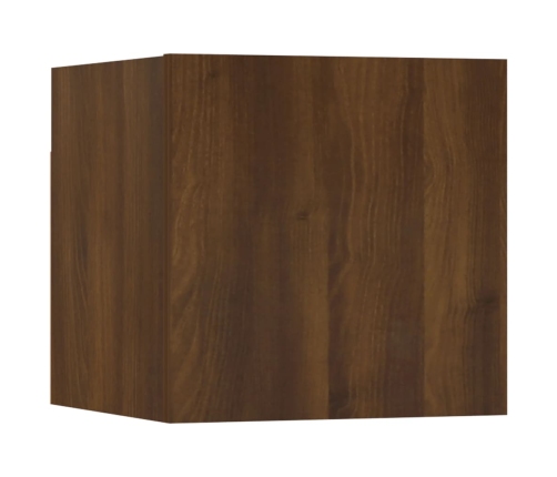 Mueble para TV de pared roble marrón 30,5x30x30 cm