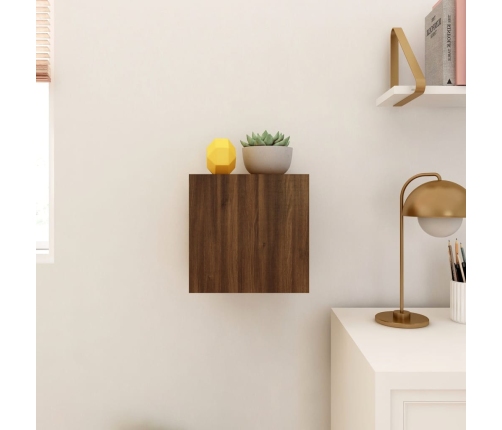 Mueble para TV de pared roble marrón 30,5x30x30 cm