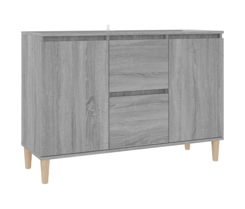 Aparador de madera de ingeniería gris Sonoma 101x35x70 cm