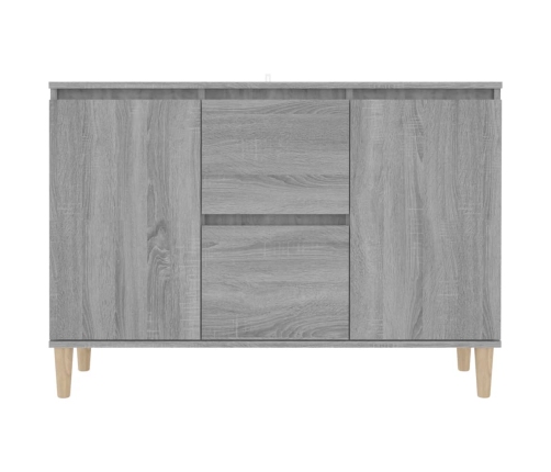 Aparador de madera de ingeniería gris Sonoma 101x35x70 cm