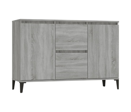 Aparador de madera contrachapada gris Sonoma 104x35x70 cm