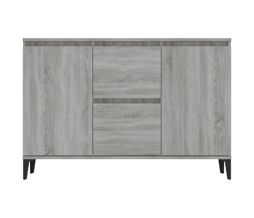 Aparador de madera contrachapada gris Sonoma 104x35x70 cm