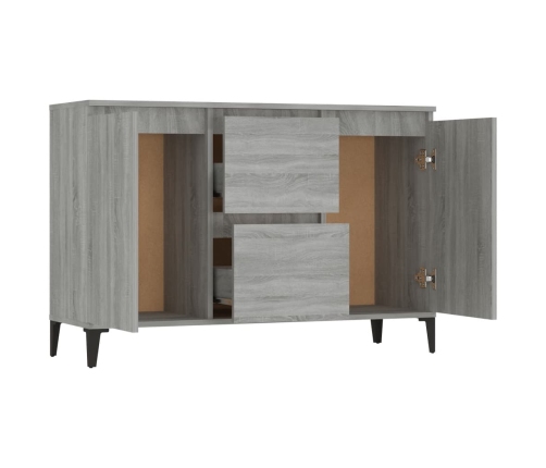 Aparador de madera contrachapada gris Sonoma 104x35x70 cm