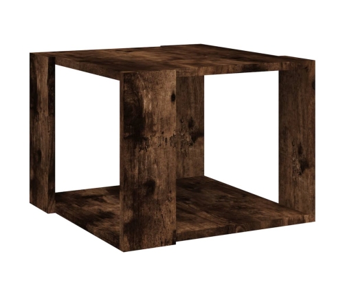 Mesa de centro madera contrachapada roble ahumado 40x40x30 cm