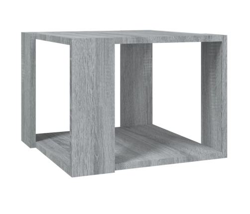 Mesa de centro madera contrachapada gris Sonoma 40x40x30 cm