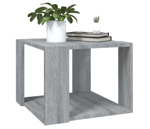 Mesa de centro madera contrachapada gris Sonoma 40x40x30 cm