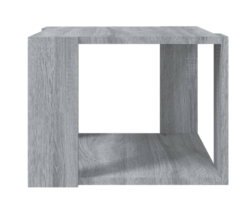 Mesa de centro madera contrachapada gris Sonoma 40x40x30 cm