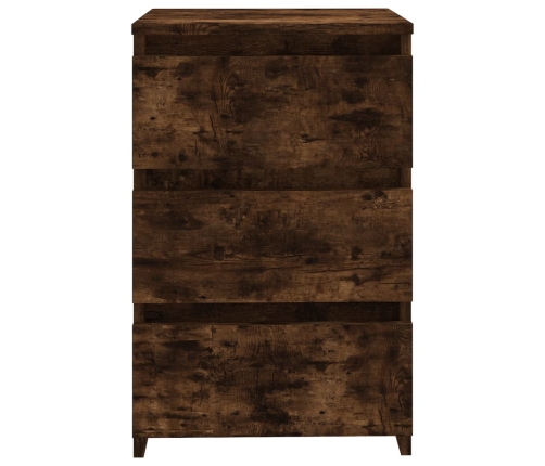 vidaXL Mesita de noche madera contrachapada roble ahumado 40x35x62,5cm