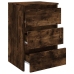 vidaXL Mesita de noche madera contrachapada roble ahumado 40x35x62,5cm