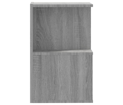 Mesita de noche madera contrachapada gris Sonoma 35x35x55 cm