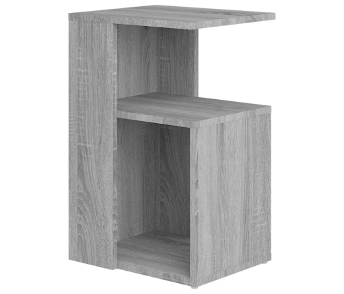 Mesa auxiliar madera contrachapada gris Sonoma 36x30x56 cm