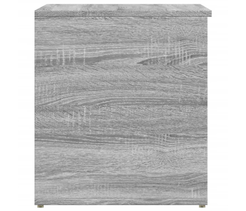 Baúl de almacenaje madera contrachapada gris Sonoma 84x42x46 cm