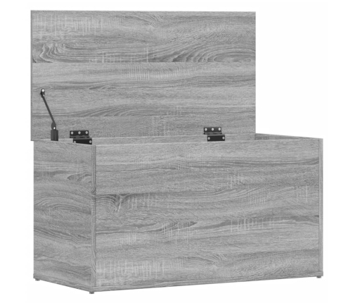 Baúl de almacenaje madera contrachapada gris Sonoma 84x42x46 cm