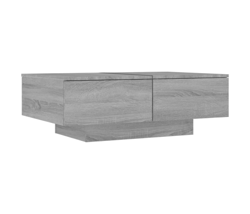 vidaXL Mesa de centro madera contrachapada gris Sonoma 90x60x31 cm