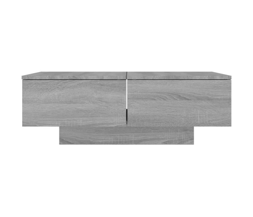 vidaXL Mesa de centro madera contrachapada gris Sonoma 90x60x31 cm