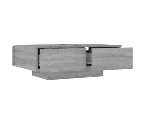 vidaXL Mesa de centro madera contrachapada gris Sonoma 90x60x31 cm