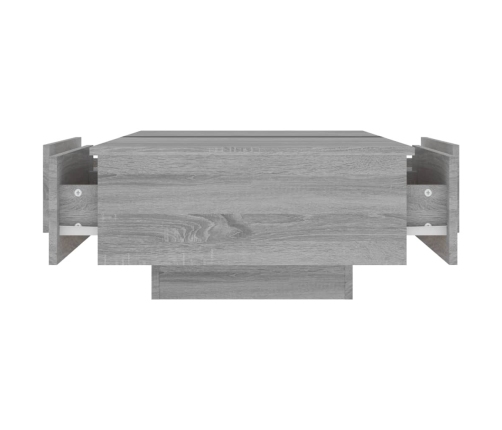 vidaXL Mesa de centro madera contrachapada gris Sonoma 90x60x31 cm