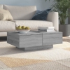 vidaXL Mesa de centro madera contrachapada gris Sonoma 90x60x31 cm