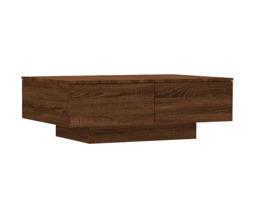 Mesa de centro madera contrachapada roble marrón 90x60x31 cm