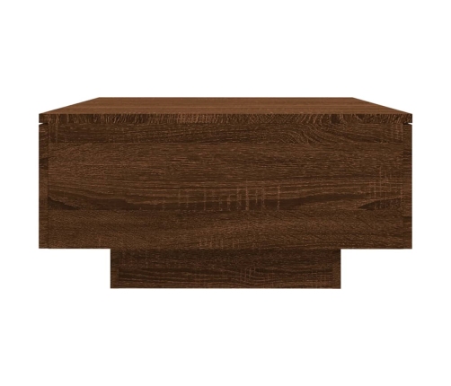 Mesa de centro madera contrachapada roble marrón 90x60x31 cm