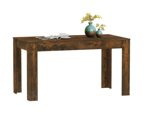 Mesa comedor madera contrachapada roble ahumado 140x74,5x76 cm