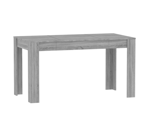 Mesa de comedor madera contrachapada gris Sonoma 140x74,5x76 cm