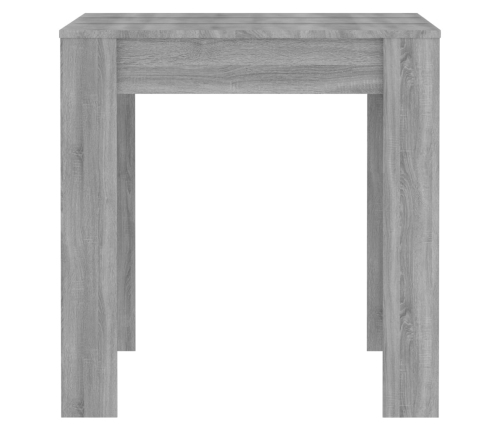 Mesa de comedor madera contrachapada gris Sonoma 140x74,5x76 cm