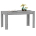 Mesa de comedor madera contrachapada gris Sonoma 140x74,5x76 cm