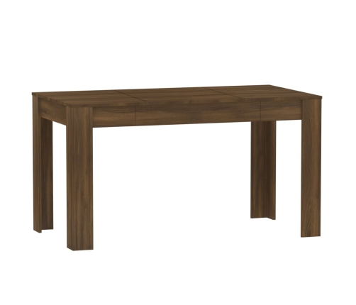 Mesa de comedor madera contrachapada roble marrón 140x74,5x76 cm