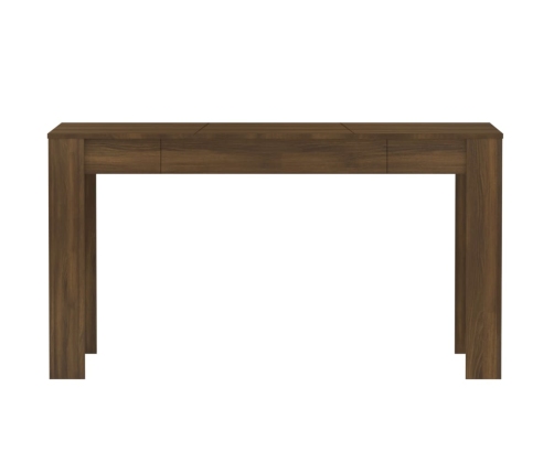 Mesa de comedor madera contrachapada roble marrón 140x74,5x76 cm